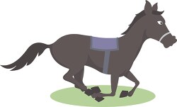 gallopping horse with no rider clipart