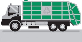 garbage truck household recycling pickup collection educational 