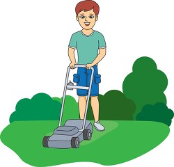gardening work with lawn mower clipart 5782020