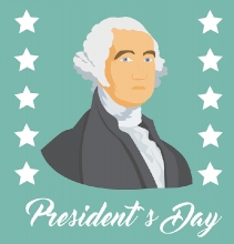 george washington presidents day clipart