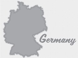 germany country map gray clipart