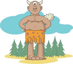 giant orge in forest clipart