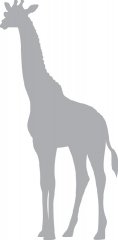 giraffe silhouette gray color