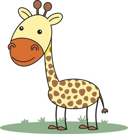 giraffe stick figure clipart