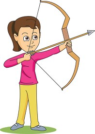 girl aiming with bow and arrow 2
