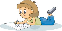 Girl Drawing Clipart
