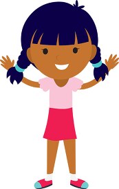 girl with arms wide open clipart