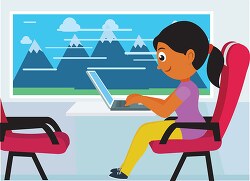 girl-using-laptop-sitting-on-chair-travelling-through-train-summ