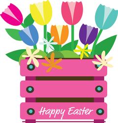 grate full of flowers to celebrate easter clipart