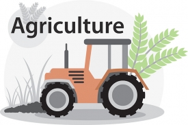 gray color clip art image depicting the agriculture industry ill