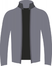 gray mens sweater jacket clipart