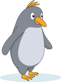 gray white penguin clipart