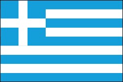 Greece flag flat design clipart