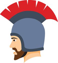Greek man wearing a helmet