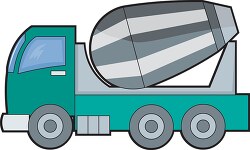 green cement truck clipart