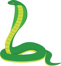 green cobra snake clipart