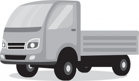 green delivery flatbed truck transportation clipart