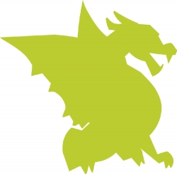 Green Dragon Silhouette Clipart