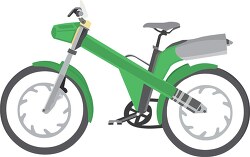 green two wheeled bcycle clipart