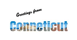greetings from connecticut vector lettering