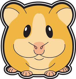 guinea pig front view clipart