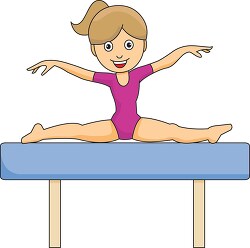 gymnastics girl balance beam