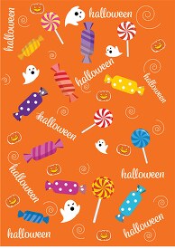 halloween background with candy pumpkins classroomclipart