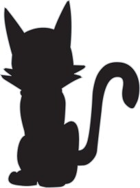 halloween evil cat silhouette
