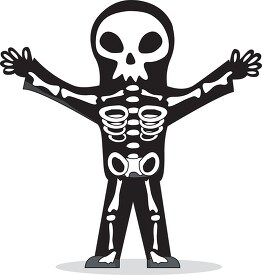 halloween skeleton costume 01 clipart
