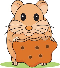 hamster eating cracker clipart