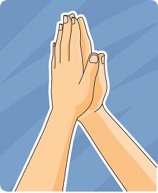 Hands Together in Prayer Clipart