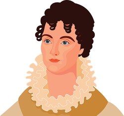 hannah hoes van buren first lady of the united states clipart