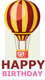 happy birthday hot air balloon clipart