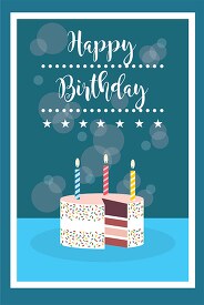 happy birthday wish and cake candles birthday blue background cl
