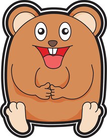 happy funny hamster clipart