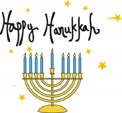 happy hanukkah menorah clipart.eps