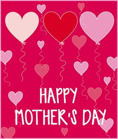 happy mothers day balloons clipart