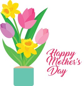 happy mothers day flowers clipart