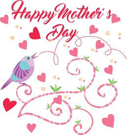 happy mothers day hearts clipart