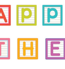 happy mothers day in letter blocks clipart