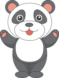 happy panda clipart