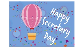 happy secretary day hot air balloon clipart 418