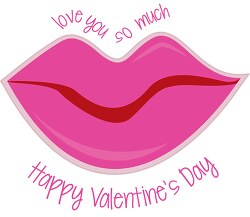 happy valentines day lips