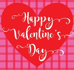 happy valentines day red heart pattern background clipart