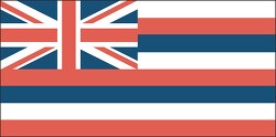 Hawaii state flag flat design clipart