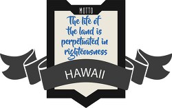 hawaii state motto clipart image