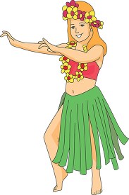 hawaiian hula dancer clipart
