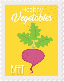healthy vegetable the beet stamp style