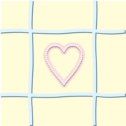 heart pattern blue lines