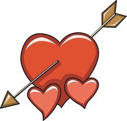 heart with small heart arrow clipart